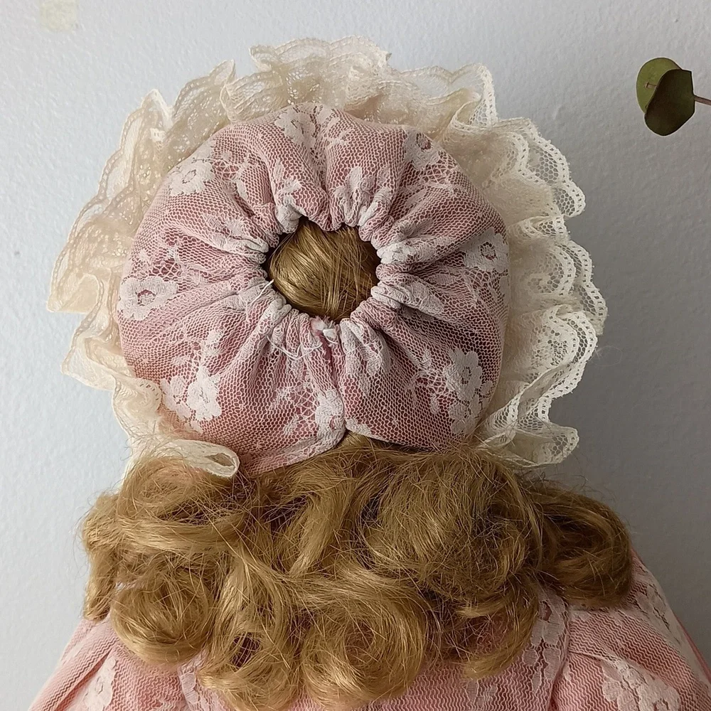 Porcelain Doll Sad Face Vintage Seymour Mann Collection Pink